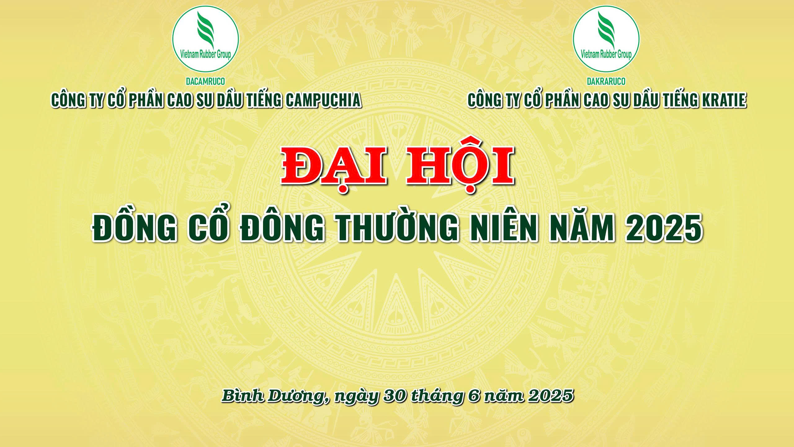 Đại hội Đồng Cổ đông thường niên năm 2025 Công ty cổ phần Dầu Tiếng – Kratie và Dầu Tiếng – Campuchia